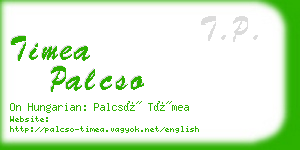 timea palcso business card